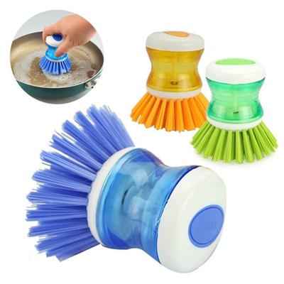 1X Kitchen Brush Washing Tool New Pan Dish Bowl Palm Brush Soap DispenseHome, Furniture & DIY, Cookware, Dining & Bar, Kitchen Tools & Gadgets!