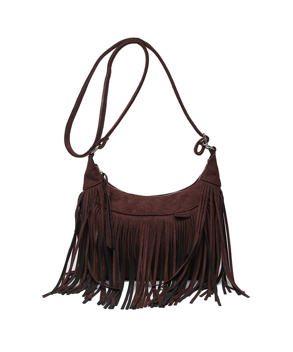 

Fringe Shoulder Bag Suede Style Bag Retro Tassel Messenger Bag Casual Crossbody Bag Large Capacity Shoulder Bag Large Crossbody Bag One