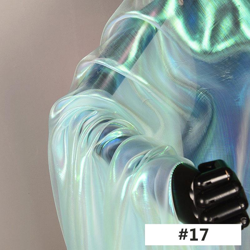 

Лазерная Градиентная Органза Ткань Платье Сделай Сам Ручная Работа Ткань для Одежды Мягкая Пряжа Сценический Фон Тонкая Ткань Шить Градиентную Тюль 100cmX150cm