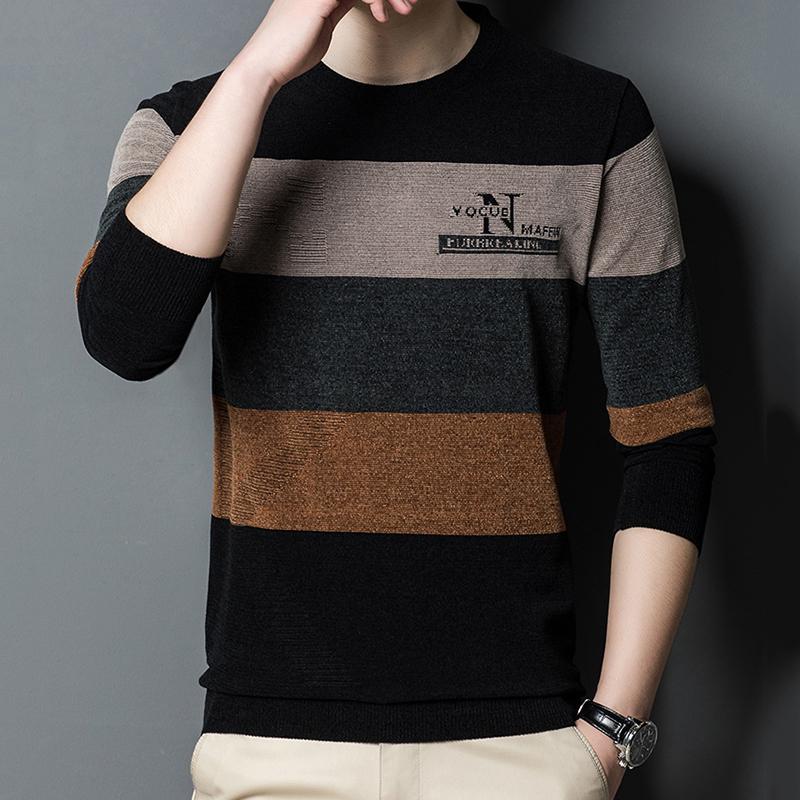Long Sleeve Men Sweater Spring/Autumn Round Collar Keep Warm Male Sweaters