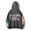 Übergroßer Goth Hoodie Streetwear Herbst Y2K Goth Punk Harajuku Alphabet Hoodie Bedrucktes Plüsch Damen Casual Lose Sweatshirt