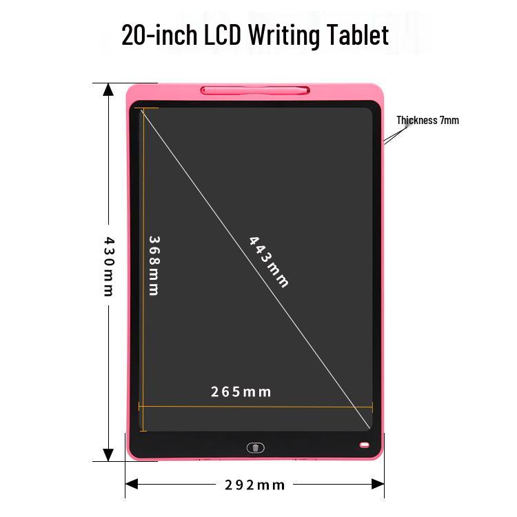 16-20 Inch LCD Writing Tablet: Children's Drawing & Handwriting Board with One-Key Clear