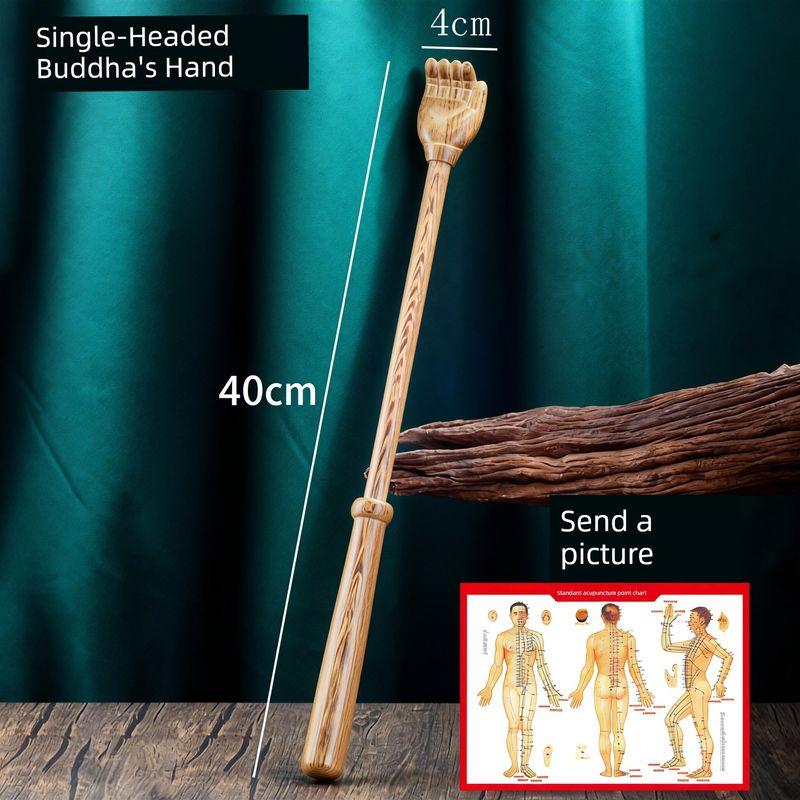 Chicken Wings Wooden Massage Hammer Knocking Hammer Meridian Fitness Back Hammer Acupuncture Point Meridian Pat Dual-Use Back Scratcher Handheld