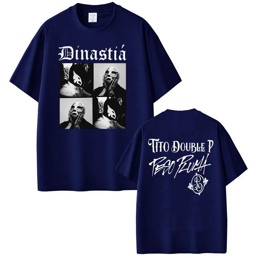 Rapper Peso Pluma Tito Double P Dinastia Album Vintage  Print Tees Men Women Fashion Tshirts Gothic Punk Casual Cotton Tshirt