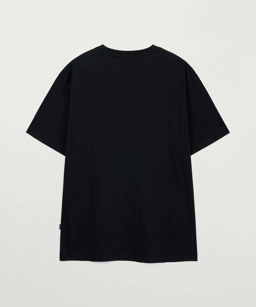 Seteo Gradient Big Logo Short Sleeve T-Shirt Black
