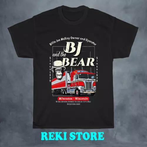 

BJ and The Bear TV Series Men#039;s Black Tshirt Size S5XL Unisex T-Shirt M