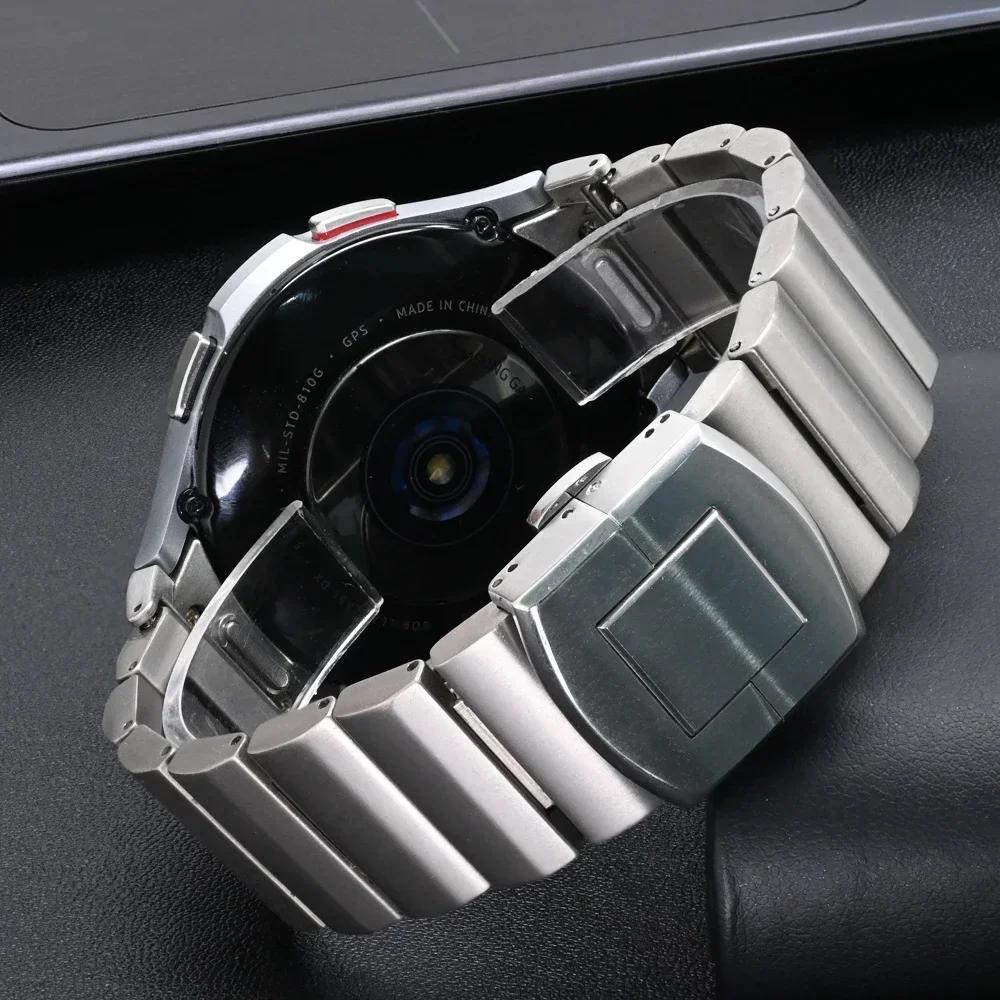 Titanový luxusní řemínek pro Samsung Galaxy Watch 4/6 Classic 42 46mm 43 47mm 5 Pro 45mm řemínek bez mezer pro galaxy 7 6 5 4 40mm 44mm