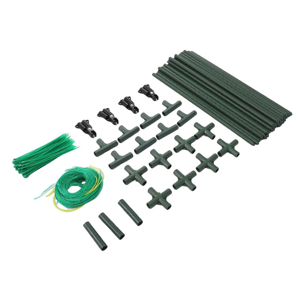 Cucumber A Frame Steel Pipe Outdoor Garden Plant Support with Nylon Climbing Net for Vegetables Peas Fruit Vine