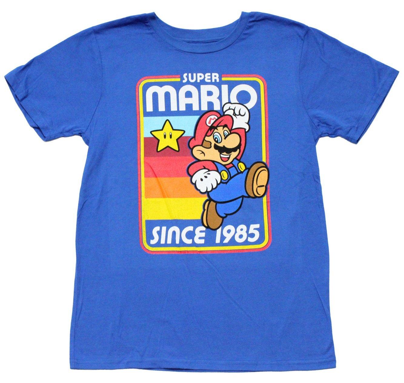 Super Mario Brothers New Adult T-Shirt - Since 1985 Running Rainbow XXXXL