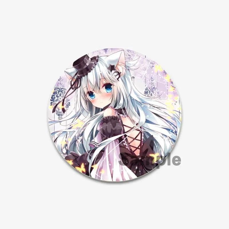 32/44/58mm Cute Cartoon Figure Miku Brooches Cosplay Singer Exquisit Badge for Collar Backpack Hat Accessory Handmade Pin Gift