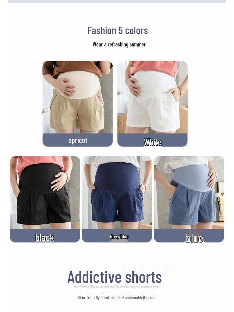 Cross-border Women's Summer Maternity Shorts - New Fashion Loose Fit Leggings