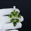 Peridot Gemstone Pendant In 925 Sterling Silver - Peridot Handmade Flower Design, Perfect for Gifts, Parties, and Everyday Elegance