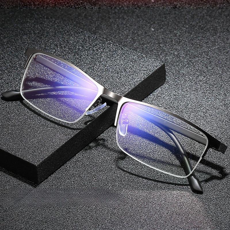 3PCS Semi-Rimless Reading Glasses Presbyopia Eyeglasses Women Men Anti Blue Rays Computer Hyperopia Spectacles +1.0 +1.5 To +4.0