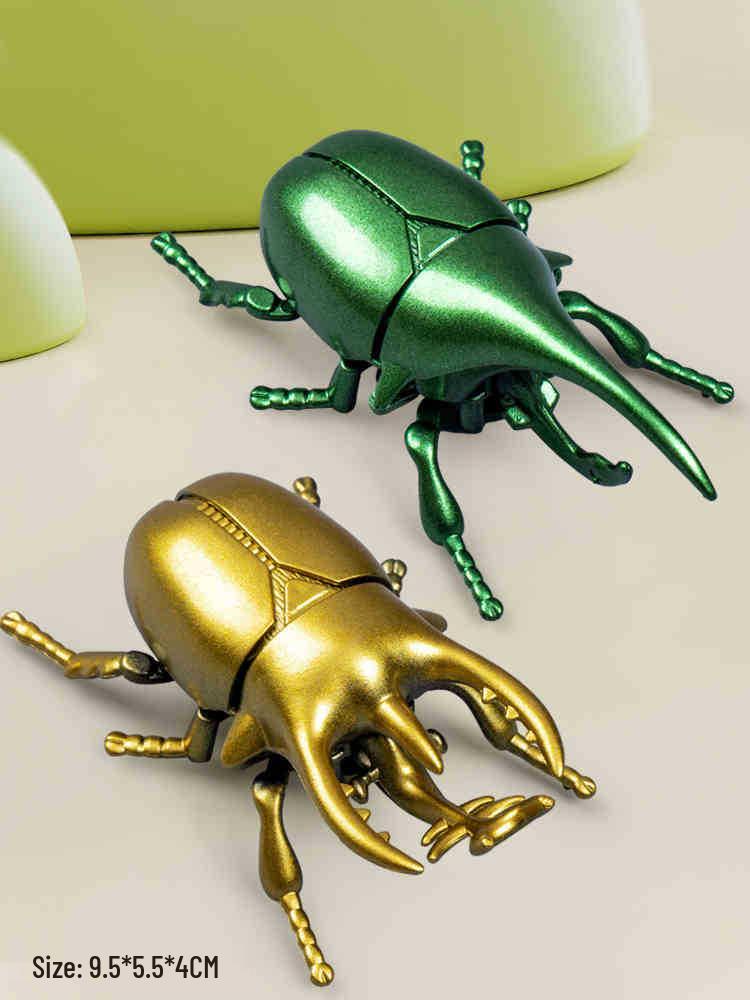 Creative Wind-Up Clockwork Beetle Toy: Crawling Prank Insect Model for Kids