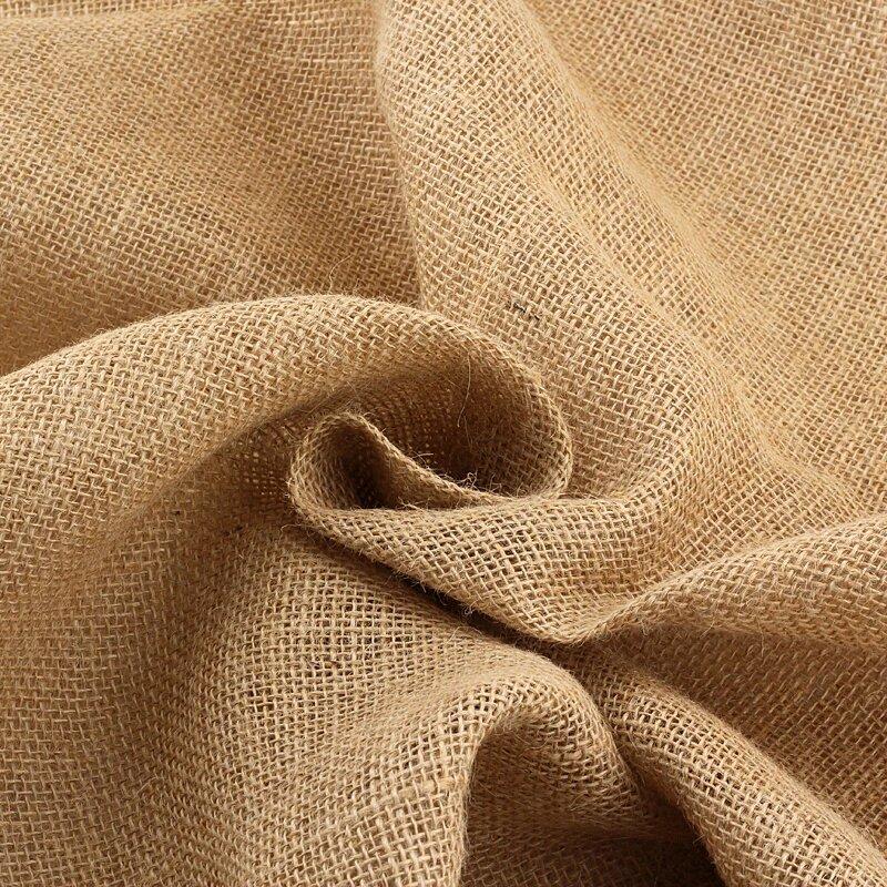 Natural Burlap Fabric Multipurpose Burlap Tree Wrap High Density Jute Fiber,Weed Barrier,Craft Projects DIY Weddings Party Decor