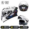 Full Face Motorcycle Helmet Men Women With Flip-Up Visor ABS Shell 3C DOT Certified Winter Warm All-Season Riding Gear