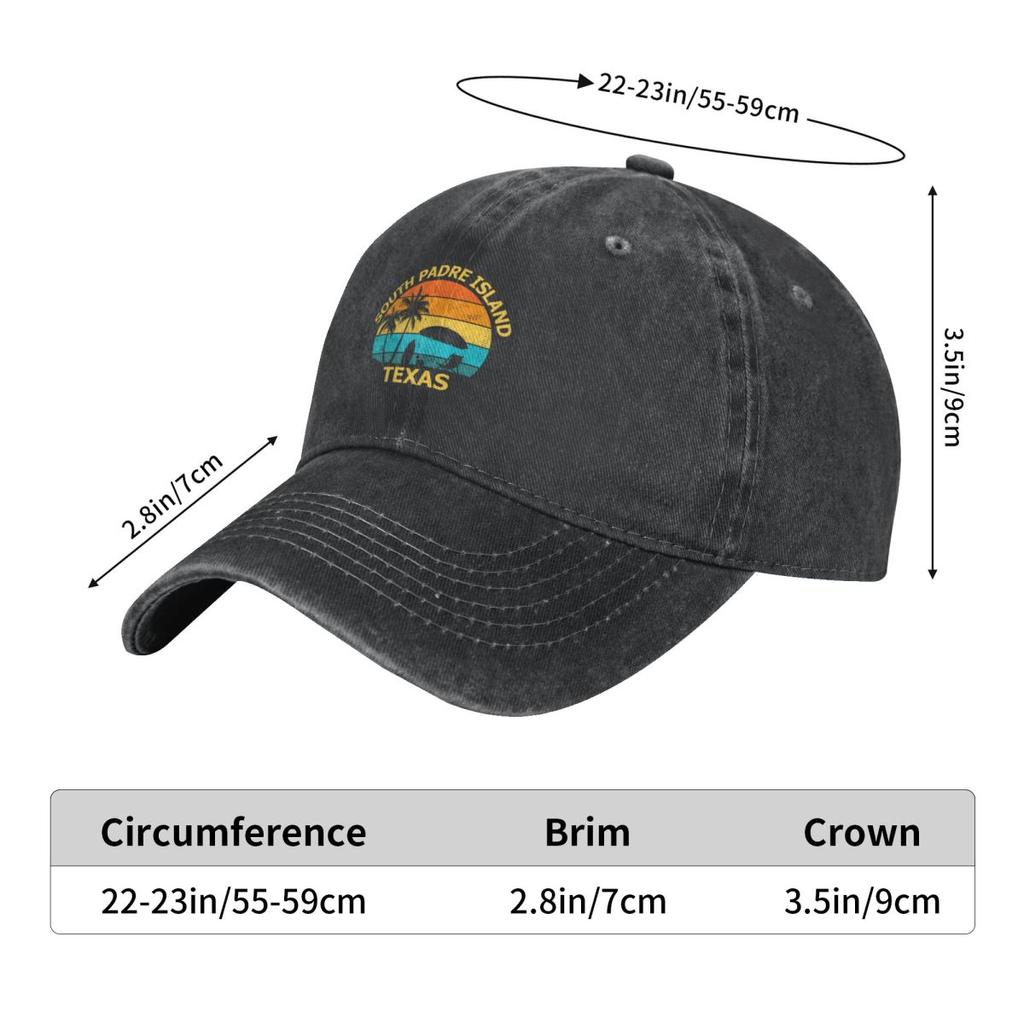 South Padre Island Texas Spiaggia Surfer Vacanza Souvenir vacanza Cappello da Cowboy Cappello Anime da Donna Unisex