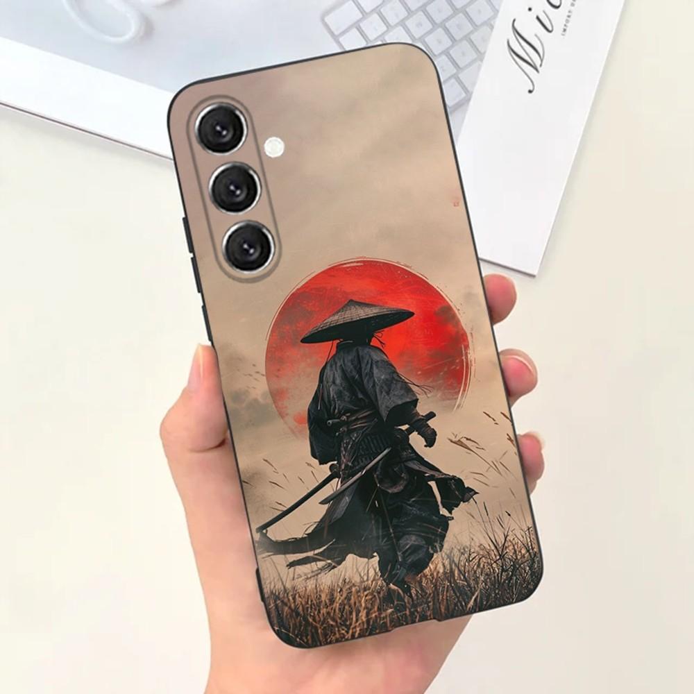 Japanese Bushido Samurai Phone Case For Samsung S25,S24,S21,S22,S23,S30,Ultra,S20,Plus,Fe,Lite,Note,10,9,5G Black Cover