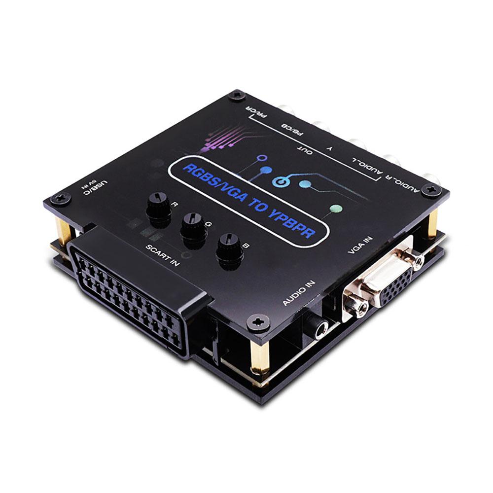 RGBS VGA SCART TO YPBPR Converter Adapter For PS1 Fat/PS2 Fat/Dreamcast/Wii/64