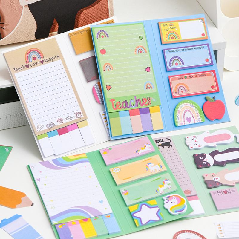 Englischlehrer Haftnotiz N Mal Abreißbar Cartoon Farbkombination Sonderform Schüler Notizen