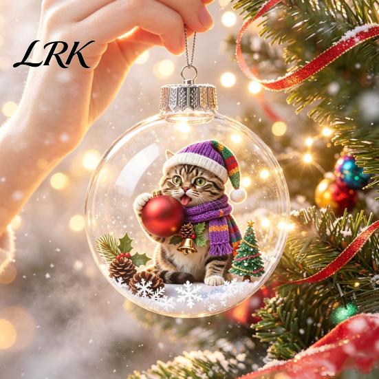 Leuchtende Feiertags-Hängedekorationen Leuchtendes Weihnachtsgeschichten-Ornament, Leuchtendes Mini-Tier-Kugel-Ornament mit Warmem Dekorativer Weihnachtsbaum