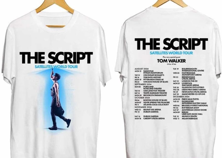 The Script Satellites World Tour 2024 Shirt Band Fan T-Shirt Unisex S