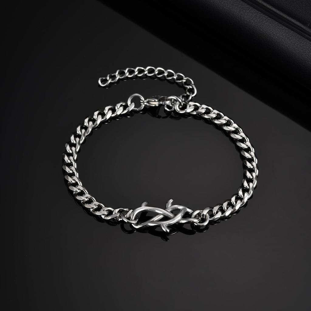 New Men's Chain Bracelet,Never Fade Cuban Chain Wristband,Casual Zircon Gift
