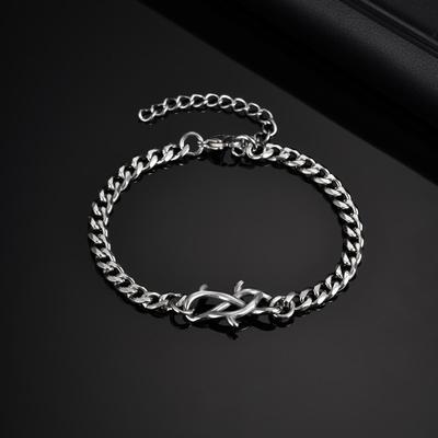 New Men's Chain Bracelet,Never Fade Cuban Chain Wristband,Casual Zircon Gift