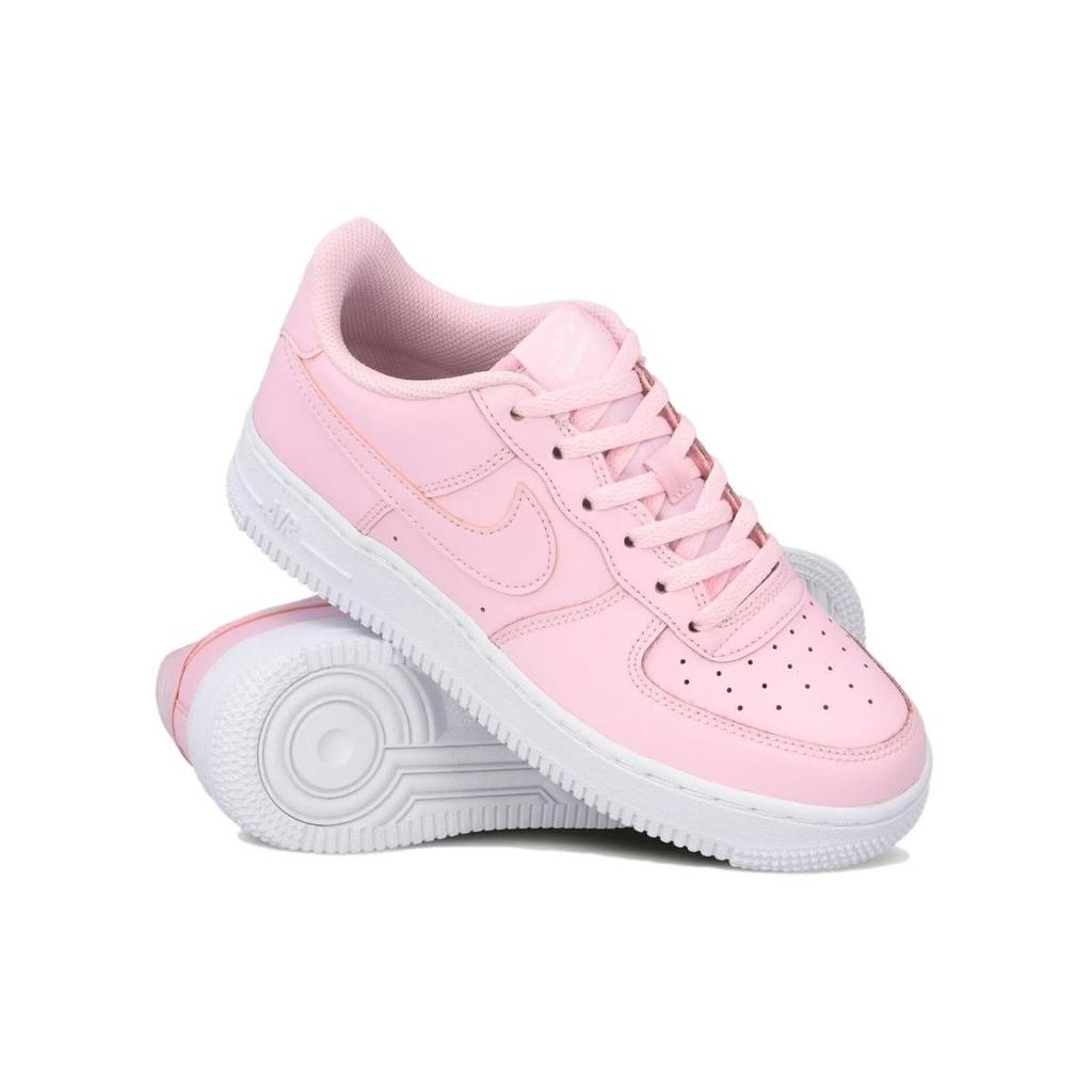 Nike Air Force 1 Leather Low Top Kids' Skateboarding Shoes Pink Teenagers CT6389-600