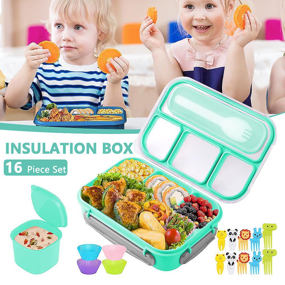 16-Piece Plastic Lunch Box Set Large Capacity Food Storage Box Kitchen Supplies