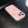 3D Pink Cute Bowknot Silicone Soft Phone Case For iPhone 17 16 15 14 13 12 11 Pro Max XS XR X 7 8 Plus Shockproof Bumper Cover