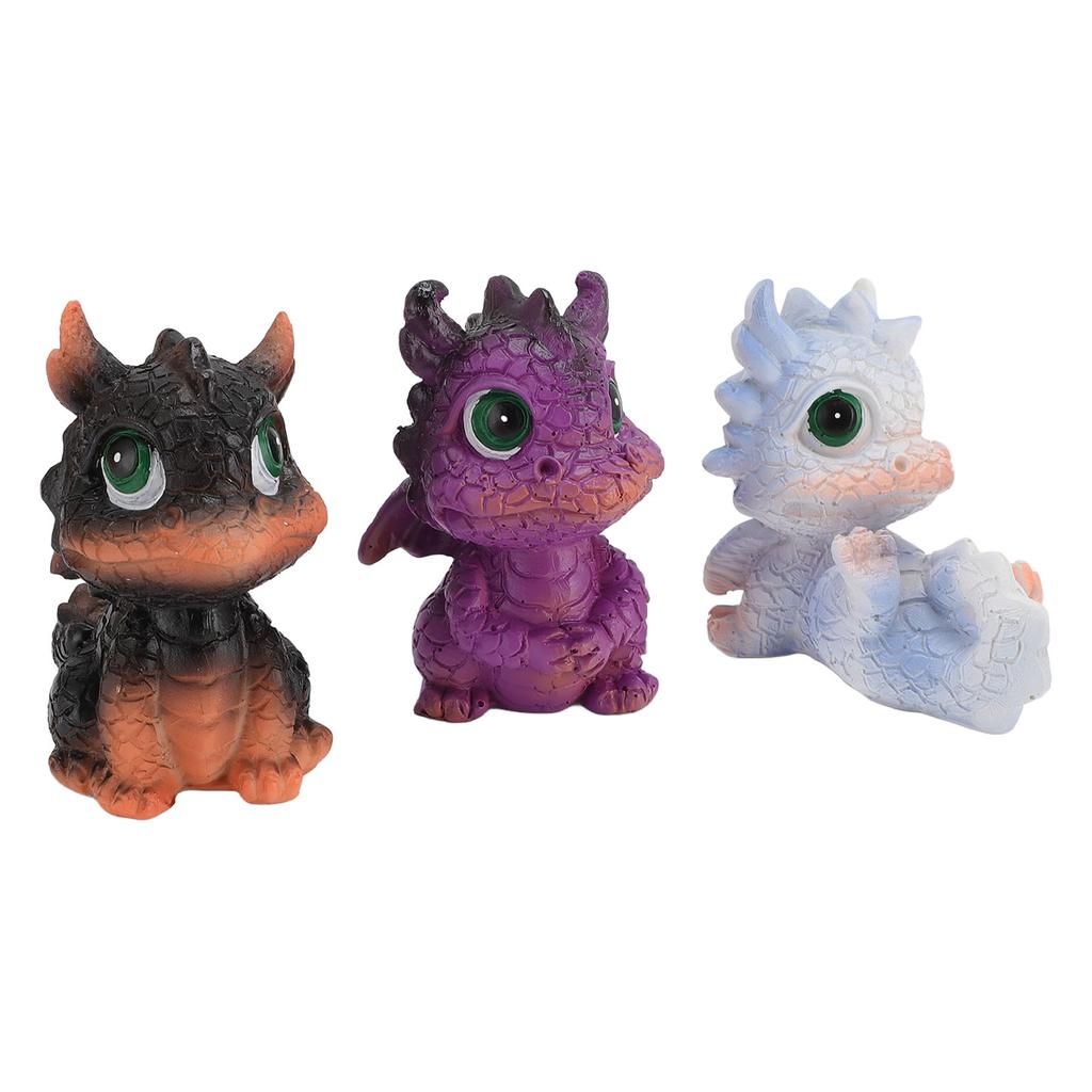 Baby Dragon Figure Resin Multifunctional Cartoon Baby Dragon Model Figure for Office Garden
