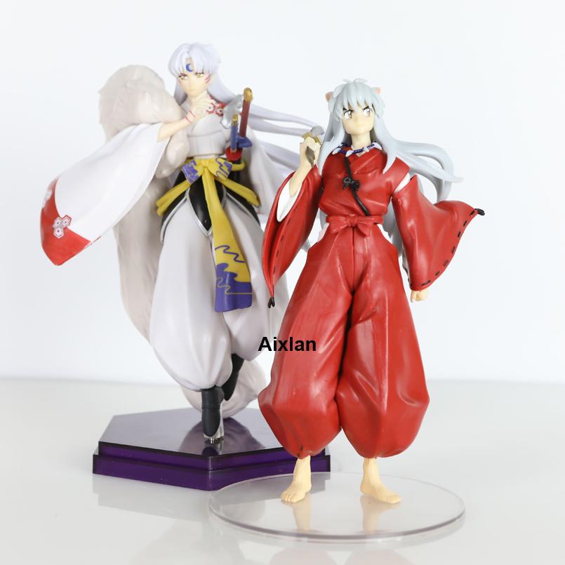 20cm Anime Inuyasha Figure Inuyasha Kikyō Sesshoumaru Higurashi Kagome PVC Action Figure Model Toys Collectible Model Toy Gift