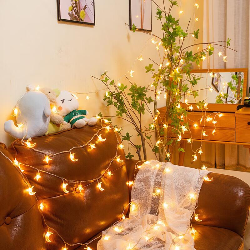 Empfike LED Solar Star and Moon Fairy Lights