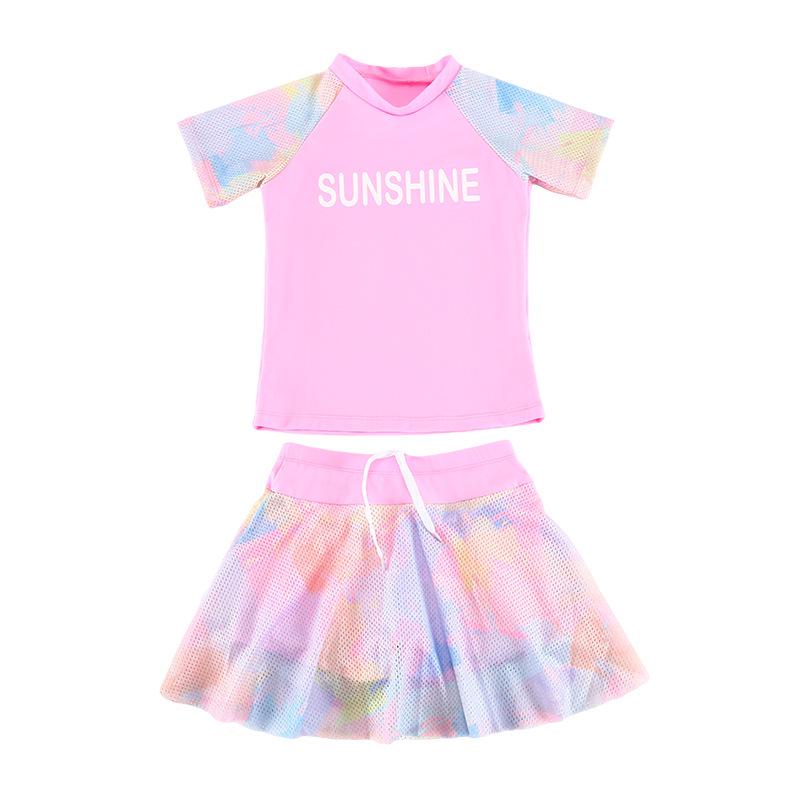 

Раздельный купальник в японском стиле для девочек 2025 года - Дизайн мультяшной принцессы для плавания 4XL розовый