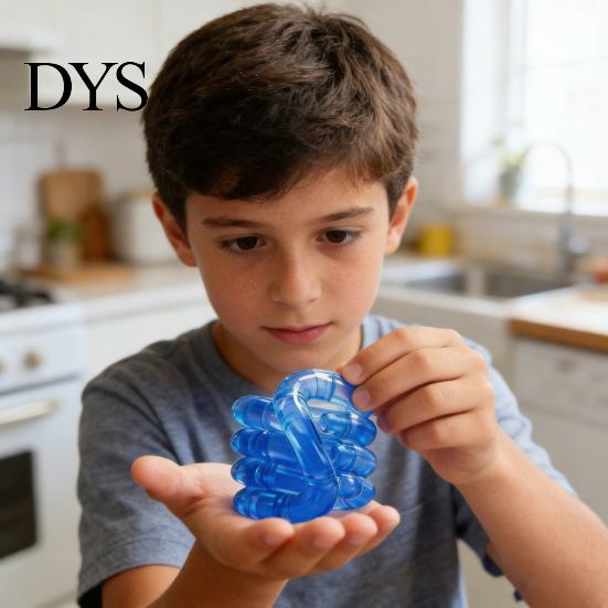Calming Desk Accessory Stress Relief Toy Concentration Training Tool Focus Hand-Eye Coordination Anxiety Fidget Flexible Twisting Design Multi-section