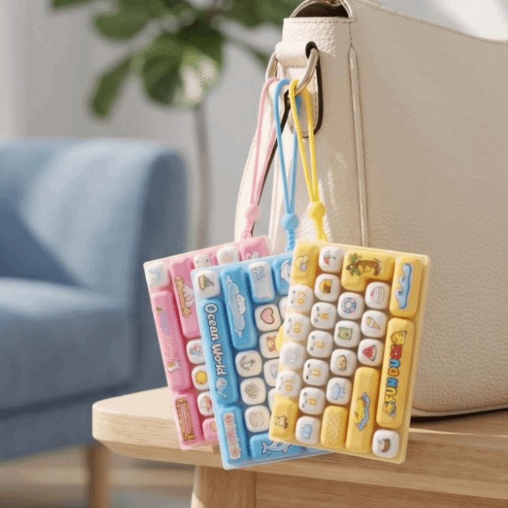26 Key Mini Keyboard Pendant Cute Design Keyboard Keychain Accessories Gift