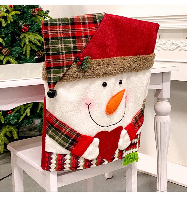 1/2/4/6/8pcs Christmas Dining Chair Back Cover Xmas Gifts Kitchen Chair Slipcover Christmas Chair Decoration Cover Home Party