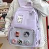 Japanese Ba Chi Pain Bag Second Dimensional Girl Simple Backpack Large Capacity Solid Color Campus School Bag Female Student Backpack