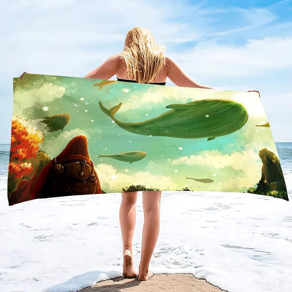 Magical Creature Beach Towels Fast Dry Superfine Fiber Beach Towel for Pool Cruise Beach Honeymoon Fitness Exercise or Training