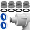 4 Pack Pool Hose Conversion Adapters with Clamp Washer Pool Pump Adapter Pool Filter Pump Hose Adapter for Above Ground Pools
