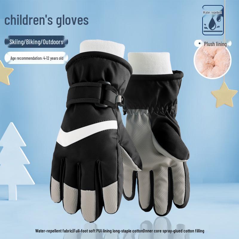 Winddichte Kinder-Skihandschuhe für Jungen und Mädchen – Warm und Perfekt zum Skifahren oder Radfahren