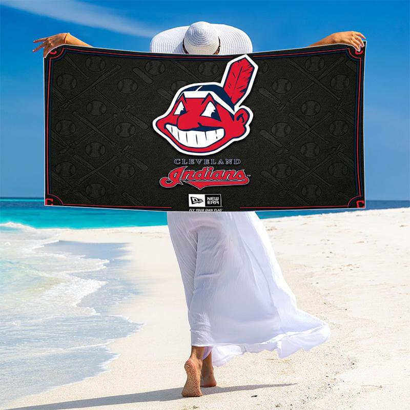Cleveland Indians Print Beach Towel, Large Soft Quick Dry Towel for Beach Camping Swimming