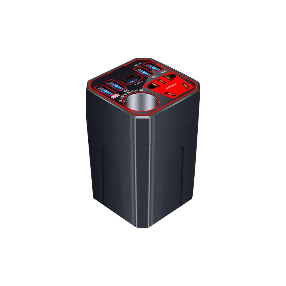 Car Power Inverter 12V / 24V to 220V Multi-Functional Power Converter LED Display Multi-Functional Car Socket Fast Charger