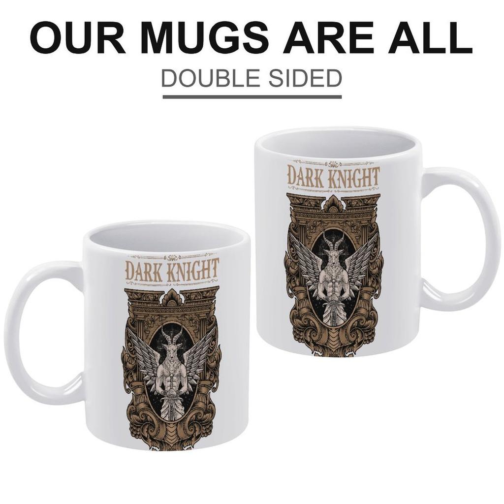 11oz Weiße Keramiktasse mit glänzender Oberfläche und doppelseitigem Druckdesign, Perfekt für Kaffee, Tee und tägliche Entspannungsgetränke