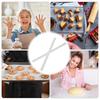 2Pcs Acrylic Baking Ruler Dough Thickness Guide Biscuit Leveling Tool Rolling Pin Companion for Consistent Pastry Crust