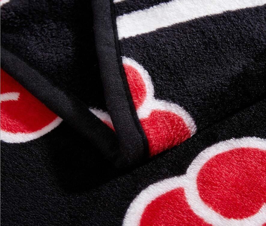 Anime Naruto Akatsuki Miękki Ciepły Koc z Polaru Koralowego 59 "X47