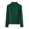 Trendy Women's Double-Sided Fleece Long-Sleeve Top with Half-High Collar for Autumn and Winter