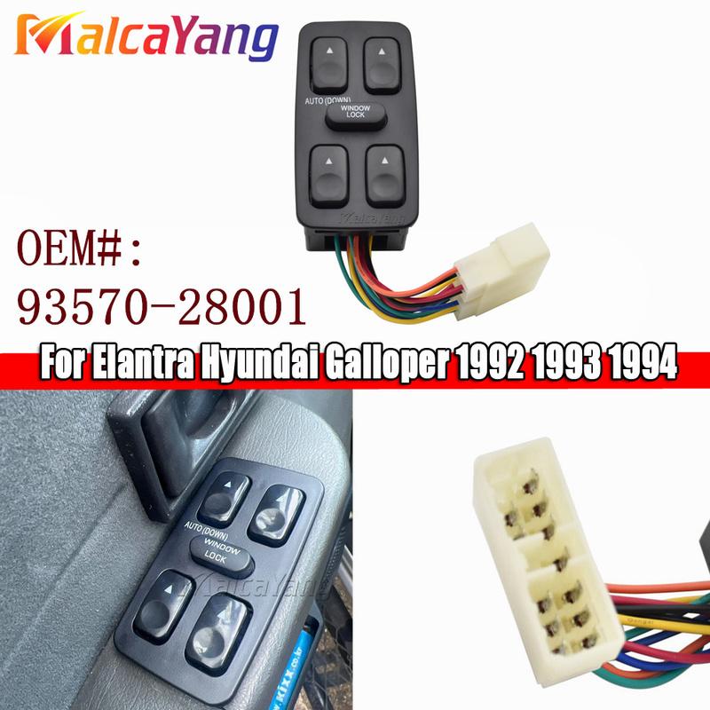 93570-28001 9357028001 Для Hyundai Elantra Galloper 1992-1994 Передний Левый Со стороны Водителя Электрический Главный Переключатель Стеклоподъемника Автомобиля