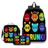 Rhythm Box Game Merchandise Schooltas Sprunki Cartoon Rugzak Lunchtas Etui Drie Delig Set